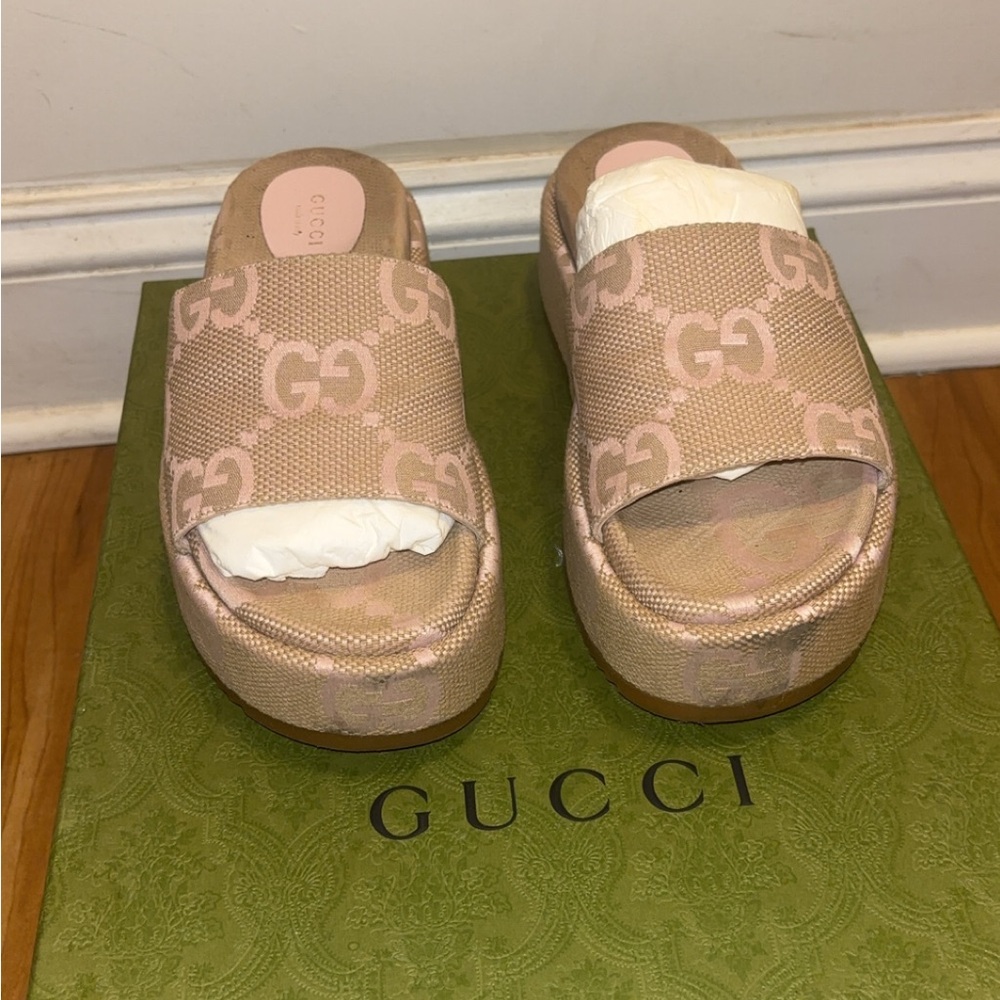 Gucci Pink Mules with Chunky Sole - Picture 3 of 3